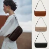 niche automne et hiver sac sous les bras à une épaule, sac à main en peau de vache, sac baguette à main décontracté et simple
