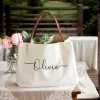 sac fourre tout personnalisé pour demoiselle d'honneur, texte personnalisé, sac cadeau de fête de mariée, sac à bandoulière en toile pour enterrement de vie de jeune fille, fête prénuptiale