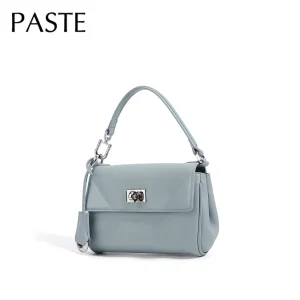 Nouveau Mode d&rsquo;été épaule bandoulière sacs carrés petit bleu Beige couleur plaine cuir de vache femmes sac à main Mini