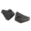 1 paire de sac de selle latérale de moto en cuir pu classique outil de moto sacoche pour universelle café racer honda cb personnalisé japstyle