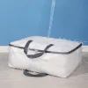 1 sac de rangement en pvc imperméable transparent extra large avec fermeture éclair et poignée sac de rangement carré polyvalent pour couettes, beddi