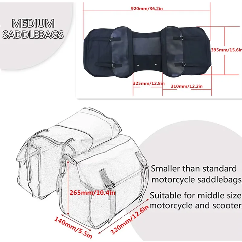 sacoches universelles de dégager de moto en toile, sacoches de voyage pour scooter, sac à outils pour sportster, honda, yamaha, suzuki, vélo