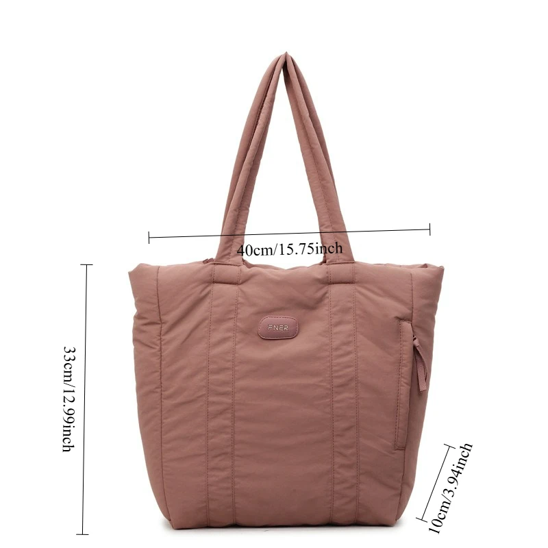 sac fourre tout simple et de loisirs en nylon, sac à bandoulière simple de grande capacité, sac à poignée pour les déplacements quotidiens