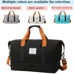 Sac de sport matelassé multicolore, multifonctionnel, multi-poches, voyage/salle, élégant et pratique