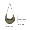 sac hobo en nylon à sangle réglable pour femme, avec fermeture Éclair, en forme de croissant, pour le bureau, le shopping et les voyages