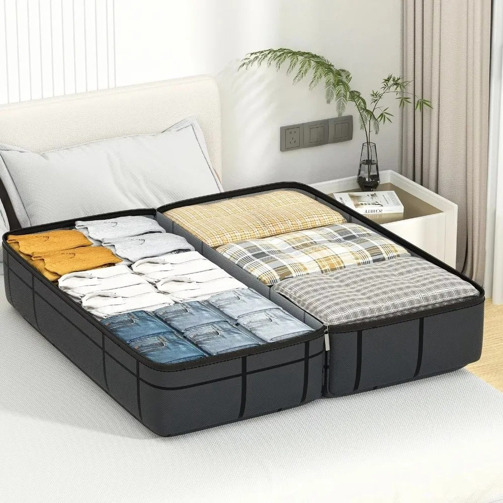 Sac de rangement pour vêtements épais, gain de place, sac polochon anti-poussière de grande capacité, sac de rangement de couette Portable réutilisable pour dortoir Sac de rangement pour vêtements épais, gain de place, sac polochon anti-poussière de grande capacité, sac de rangement de couette Portable réutilisable pour dortoir