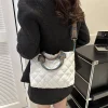 sac à main matelassé en coton pour femme, sac fourre tout matelassé, sac à bandoulière rembourré, large lancé par la ceinture