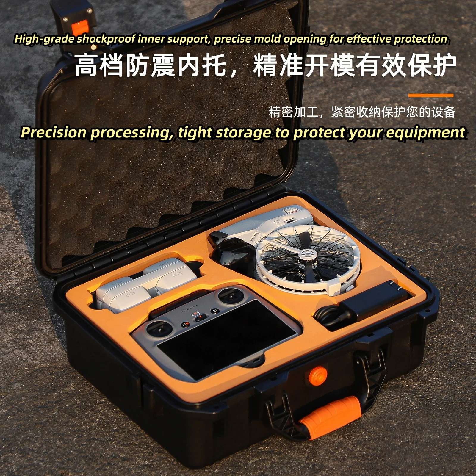 pour boîte de sécurité rabattable vlog drone combinaison volante gratuite valise de protection de stockage étanche