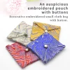 Sac de rangement carré compact pour bijoux, sac de gril portable, cadeau délicat, poudres, bouton de perles de bouddha, exquis