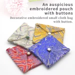 Sac de rangement carré compact pour bijoux, sac de gril portable, cadeau délicat, poudres, bouton de perles de bouddha, exquis