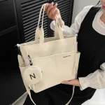 Sac à bandoulière en toile japonaise pour femmes, fourre-tout, sacoche pour étudiantes, sacs à main pour dames, 2024