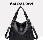 Sac en cuir souple, un sac à main tendance et polyvalent de style européen et américain, sac à bandoulière de grande capacité, sac pour mère