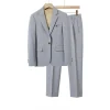 costume d'affaires décontracté pour hommes, de haute qualité, classique, simple, noir, marron, mode, ensemble 2 pièces (blazer + pantalon), mariage, s 6xl