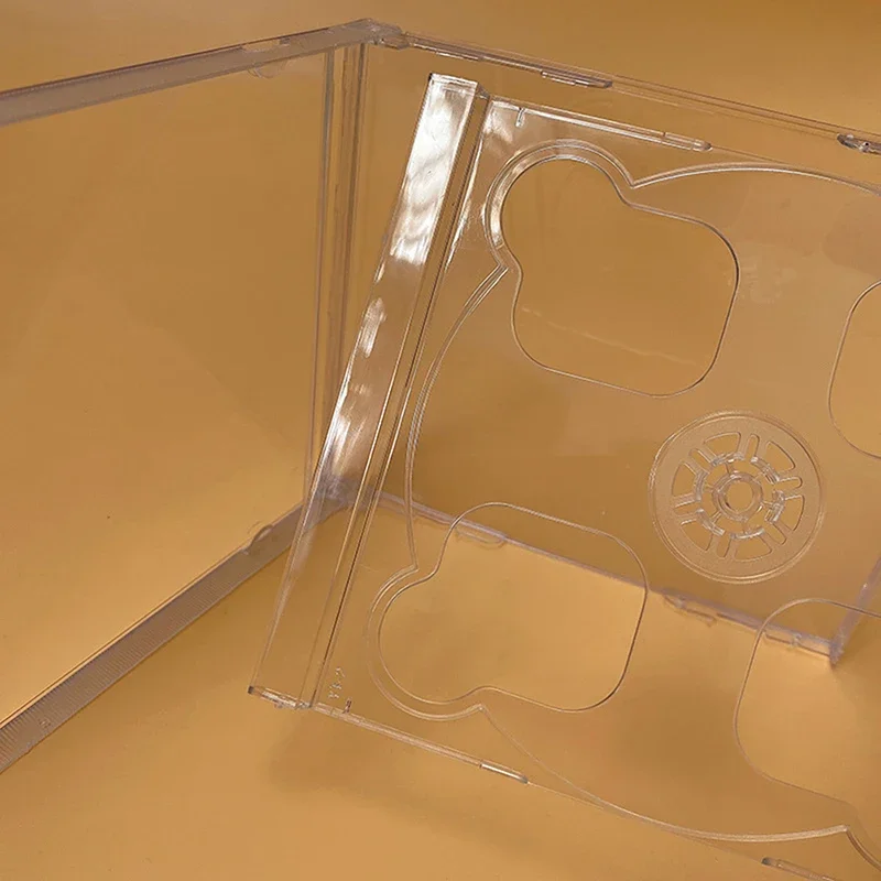 boîte à cd transparente à fond carré, boîtier vide en plastique pp, boîtier pour cd laiteux, capacité 2 disques 14.2cm x 12.4cm x 1.0cm
