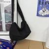 hobo sac en toile souple pour femme, sac en tissu souple, sac latéral messenger pour ordinateur portable, livre scolaire de taille moyenne, notifications initiées