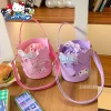 hello kitty nouveau mini sac seau dessin animé mignon personnalité femmes sac à bandoulière mode tendance mini sac à bandoulière
