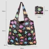 sacs fourre tout imprimés de fleurs pour femmes, sacs à main d'épicerie pliables pour l'extérieur, sac de courses écologique, sac de rangement réutilisable, sacs de rangement