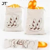 sac à pain en lin réutilisable, baguette en coton, sac de rangement à cordon de serrage, pain fait maison, frais, écologique, maintien pour baguette