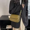 petit sac de selle rétro à texture avancée pour femmes, sacoche populaire assortie avec tout, sacs sous les bras, sac à bandoulière carré, nouvelle collection 2025