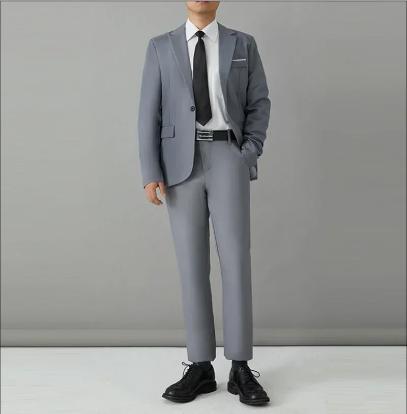 s 8xl costume hommes mode décontracté en plein air (blazer + pantalon) gentleman affaires mariage coupe ajustée formelle style britannique costume de mariage