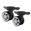 1 paire de roues pivotantes pour bagages, roulettes pivotantes pour valise, remplacement muet, roues à double rangée, roue muette pour bagages