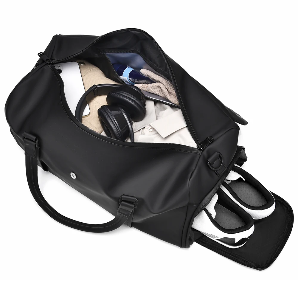 sac de voyage de grande capacité, sac à bagages transversal pour hommes et femmes, voyage d'affaires à courte distance, sac de cosmétiques de séparation sèche et humide étanche pour fitness