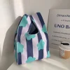 sac tricoté pour femmes, fourre tout portable pratique et exquis, sac de rangement portable, sacs seau cadeaux, sacs de poignet à nœud pour femmes