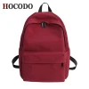 HOCODO – sac à dos en toile solide pour adolescentes, sac d&rsquo;école décontracté de grande capacité, Simple, pour le voyage