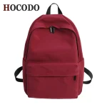 HOCODO – sac à dos en toile solide pour adolescentes, sac d&rsquo;école décontracté de grande capacité, Simple, pour le voyage