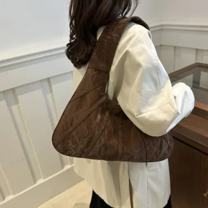 Sac à bandoulière Vintage Hobo, grande capacité, sac sous les bras à la mode, sac à main Design minoritaire, sac croissant pour étudiants