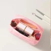sac à cosmétiques en maille carrée, sac de rangement portable pour rouge à lèvres avec fermeture éclair, sac de rangement polyvalent pour articles divers, étui mignon pour étudiant