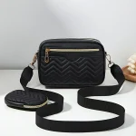 Sac carré à bandoulière minimaliste décontracté, avec Mini sac à main suspendu, sac à bandoulière à motif matelassé pour femmes, ensemble deux pièces