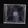 boîte à cd transparente à fond carré, boîtier vide en plastique pp, boîtier pour cd laiteux, capacité 2 disques 14.2cm x 12.4cm x 1.0cm