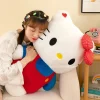 40/60/80 cm grande taille hello kitty en peluche étui en cuir sanrio kawaii peluche poupée dessin animé en peluche jouet étui en cuir oreiller cadeau de vacances