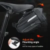 sacoche de dégager de vélo à coque rigide pour vtt, sacoches de siège arrière de vélo de route, jusqu'à 2l, haute capacité, étanche, peut accrocher les feux arrière