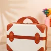 valise de maquillage vintage portable pour garçons et filles, étui de voyage extérieur, grande capacité, 14 ", nouveau
