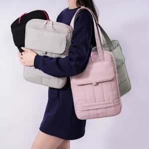 Sac pour ordinateur portable de grande capacité 13.3 14 15 pouces, sac à bandoulière tendance, fourre-tout pour dames, porte-documents d&rsquo;affaires, sac à main en Nylon