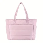 Sac fourre-tout léger matelassé de grande capacité pour femme – Tissu durable avec fermeture à glissière, sac de voyage spacieux pour salle de sport, plage, travail