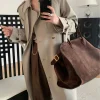 sac fourre tout pour femmes, nouveau design de niche haut de gamme, sac à bandoulière de grande capacité, sac à main de banlieue rétro, automne et hiver