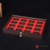 boîte de rangement pour briquet à 16 fentes, présentoir pour briquet en bois, étui anti poussière, cadeau à la mode, boîtes de rangement pour la maison
