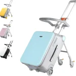 BUNNYFLY Valise pour enfants, étui de transport, bagage pouvant être utilisé comme chariot pour enfants, satisfaisant, pratique pour voyager