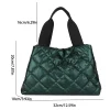 sac à main hobo matelassé pour femmes, grande capacité, sac à poignée supérieure, doux, couleur unie, portable, en coton, pour filles, hiver