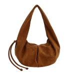 Faionable Faux daim femmes Hobo sac à bandoulière 2025 automne/hiver Vintage grande capacité Hobo Shopper sac fermeture éclair travail trajet