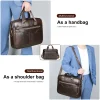 nouveau sac à main pour hommes, sac à main rétro de bureau décontracté d'affaires de grande capacité, sac pour hommes en cuir véritable, sac de bureau, porte documents