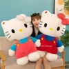 40/60/80 cm grande taille hello kitty en peluche étui en cuir sanrio kawaii peluche poupée dessin animé en peluche jouet étui en cuir oreiller cadeau de vacances