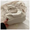 sac à main plissé à la mode pour femmes, pendentif nœud papillon, sac à bandoulière à la mode, sac à bandoulière simple et élégant, tendance en chaîne