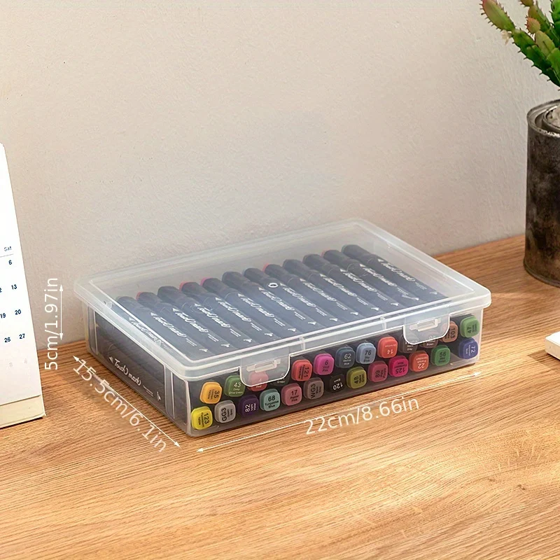 trousse à crayons de grande capacité, en plastique transparent, marqueur de croquis, boîte de rangement de peinture au plomb coloré, fournitures de rentrée scolaire