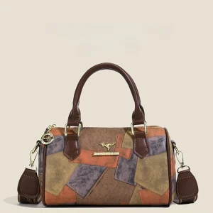 Sac Hobo Patchwork Vintage en cuir véritable pour femmes, sac à bandoulière spacieux à poignée supérieure, si spacieux et élégant, nouvelle collection 2025 ​