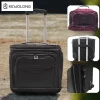 2 tailles en 1 sac de cabine! 14" expande à 20" bagage à main approuvé par la compagnie aérienne pour les voyages d'affaires, valise pilote ultra légère