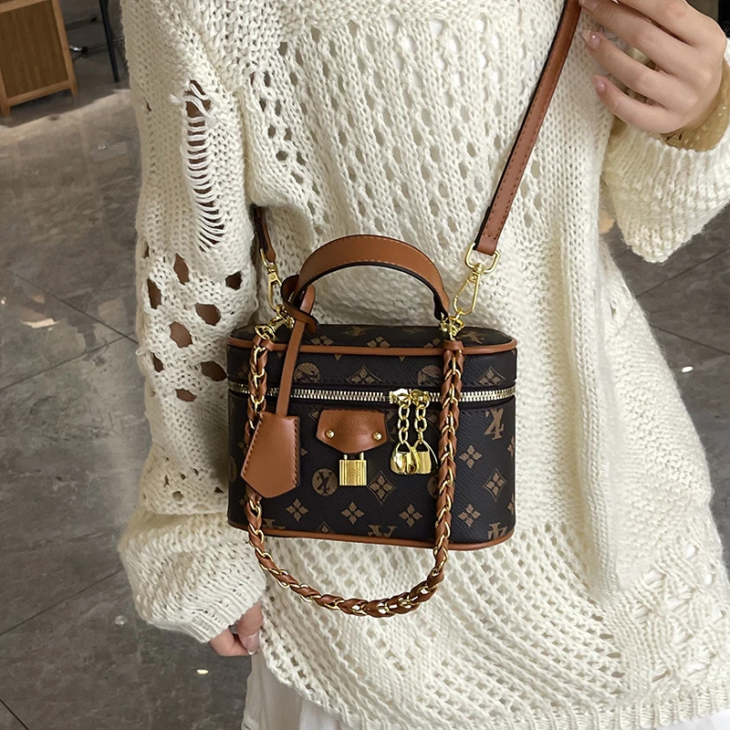 sac à main en cuir pour femmes, style épaule populaire classique élégant de marque de luxe célèbre styliste avec plusieurs poches
